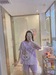 Women's Korean Fashion Autumn Pajamas 3 Pcs Set - 9036#