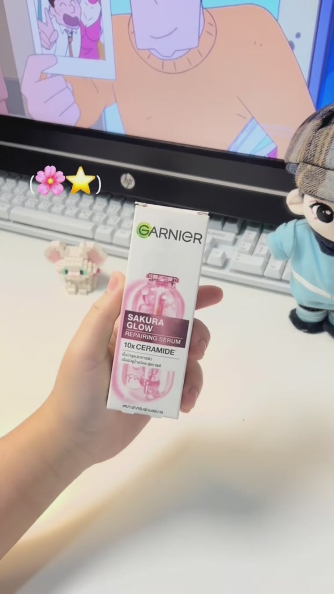 Garnier Sakura Glow 10X Ceramide Repairing Serum - 30ml