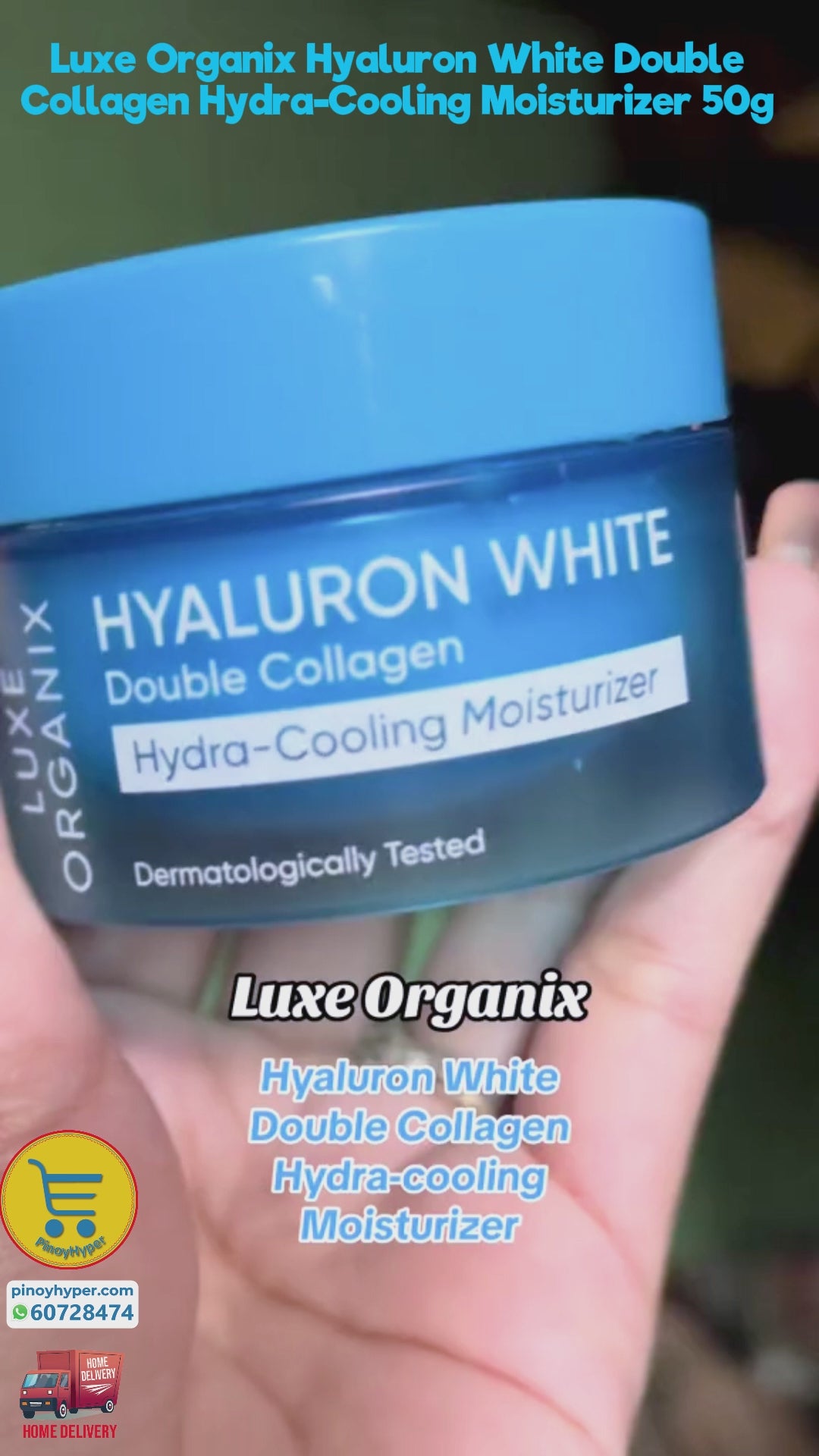 Luxe Organix Hyaluron White Double Collagen Hydra-Cooling Moisturizer 50g
