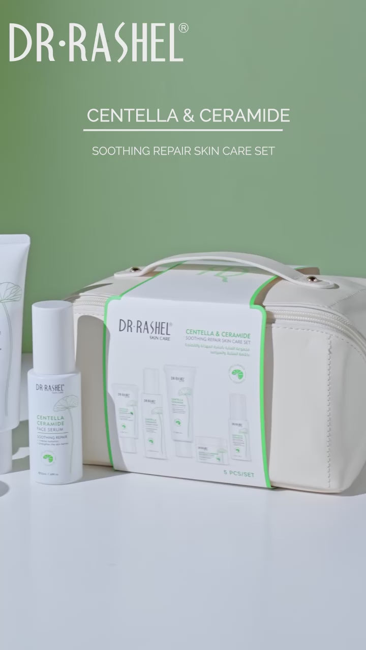 Dr.Rashel Centella & Ceramide Soothing Repair Skin Care Set with Bag