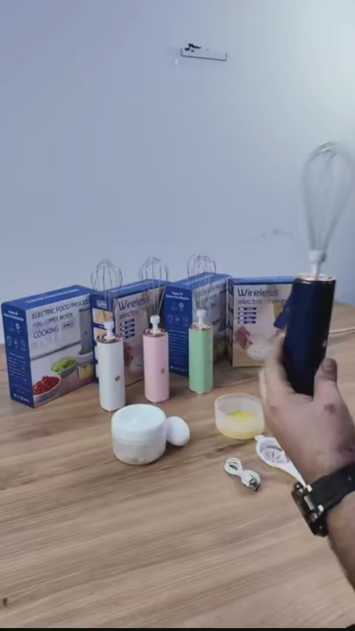 Portable 2 In 1 Wireless Electric Mixer & Chopper YYQ601D-1