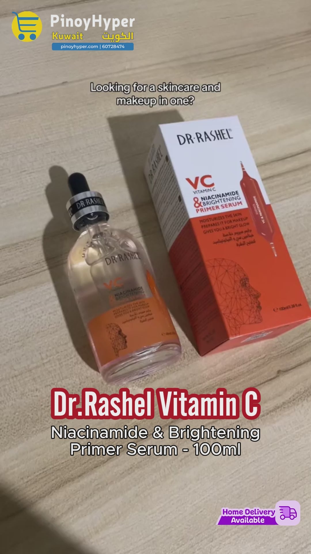 Dr.Rashel Vitamin C Niacinamide & Brightening Primer Serum - 100ml
