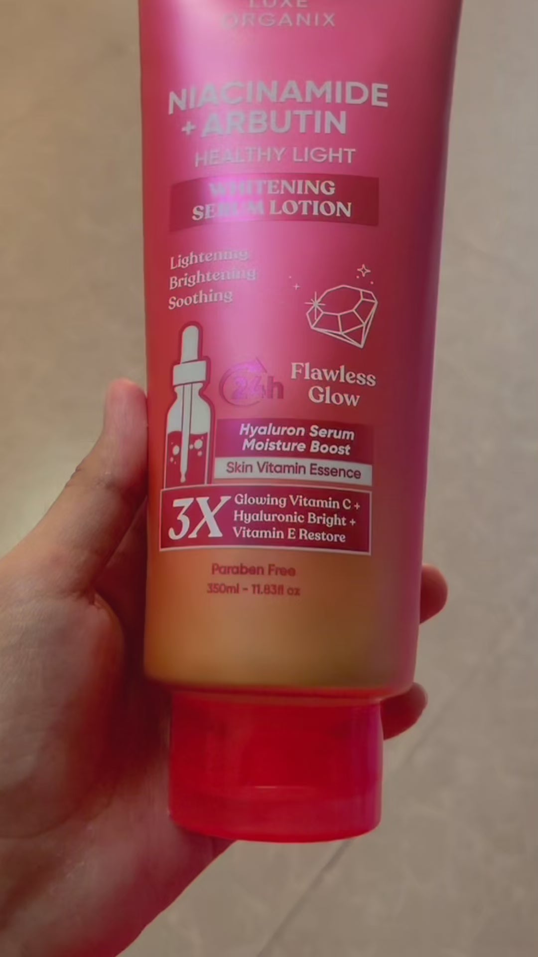 Luxe Organix Niacinamide + Arbutin Healthy Light Brightening Serum Lotion - 350ml