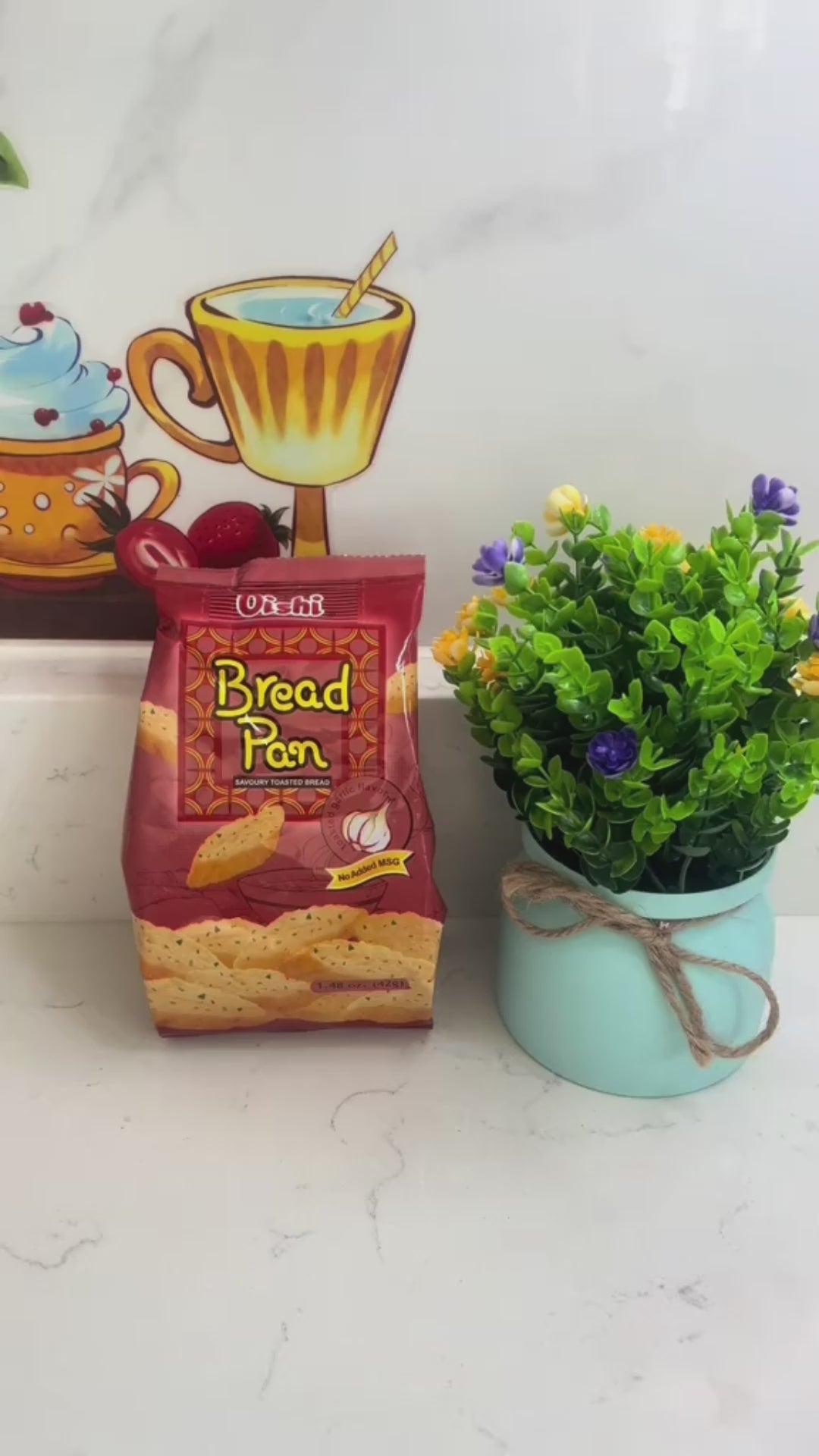 Oishi Bread Pan Toasted Garlic 42g