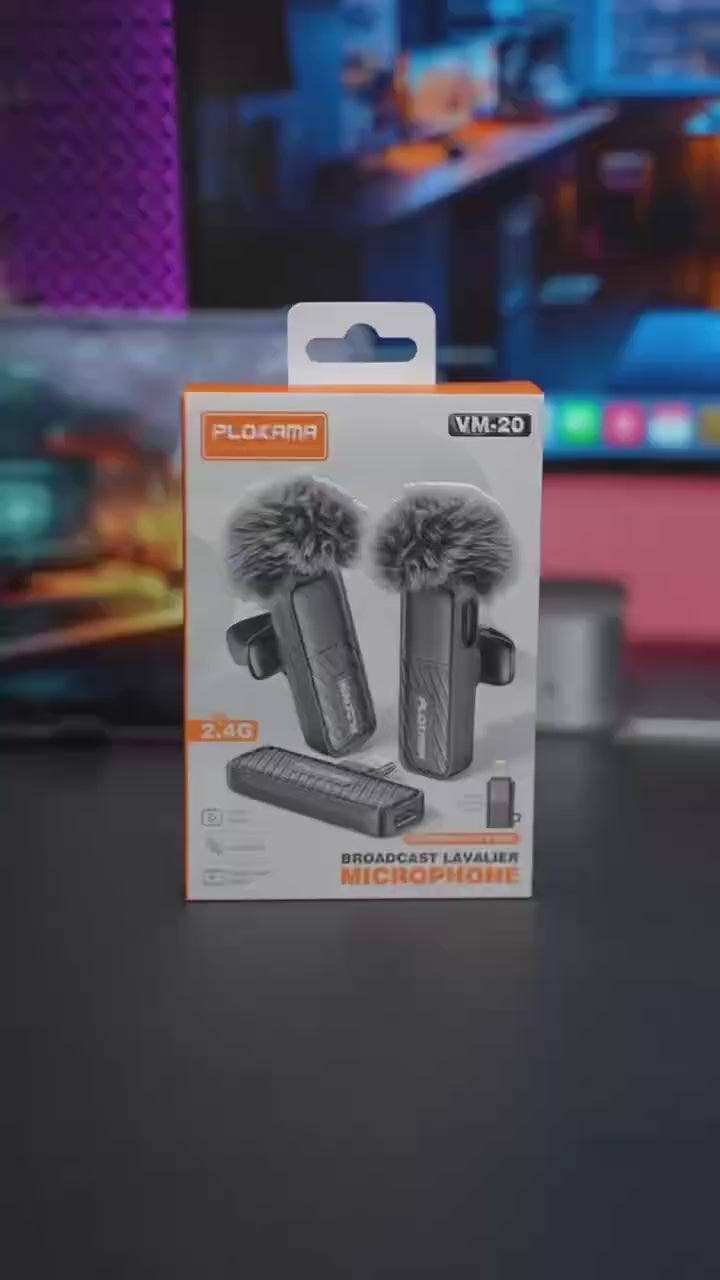Plokama Wireless Microphone For Live Show Interview & Vlog VM-20