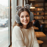 Plaid Teddy Bear Cozy Faux Fur Winter Ear Muffs
