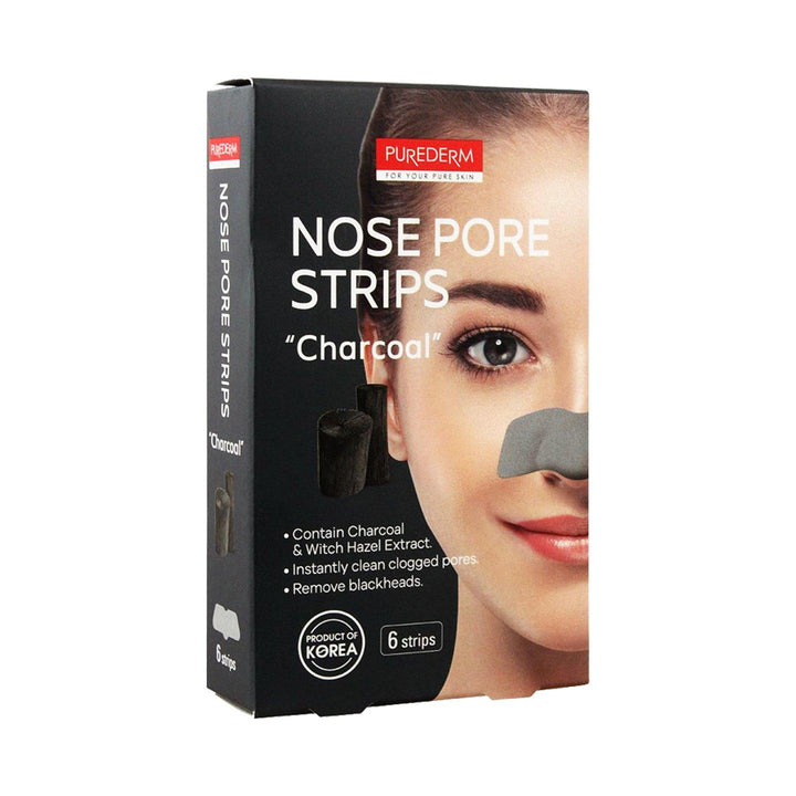 Purederm Nose Pore Strips (Charcoal) - 6 Strips - Pinoyhyper