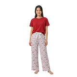 Women’s Plain Pajama 2Pcs Set - 3002