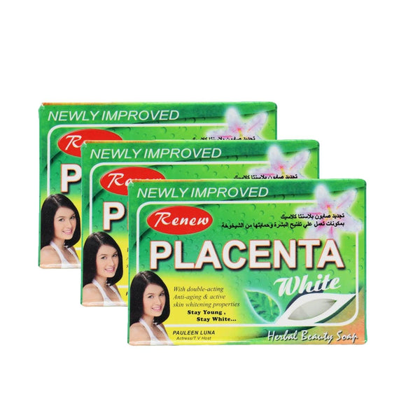 Renew Placenta White Soap - 3Pcs × 135g (Offer) - Pinoyhyper