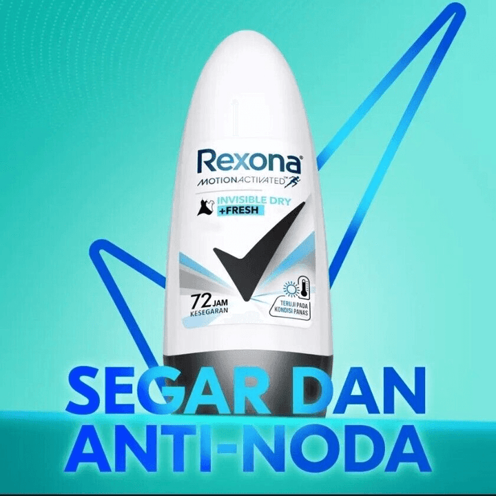 Rexona Women Roll On Deodorant (Invisible Dry) 45ml - Pinoyhyper