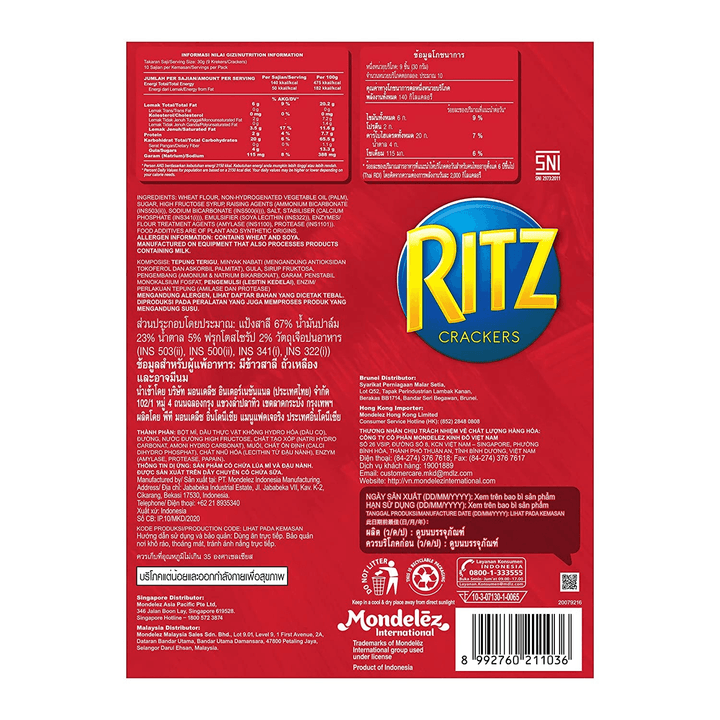 Ritz Original Sea Salted Crackers 3 Packs - 300g - Pinoyhyper