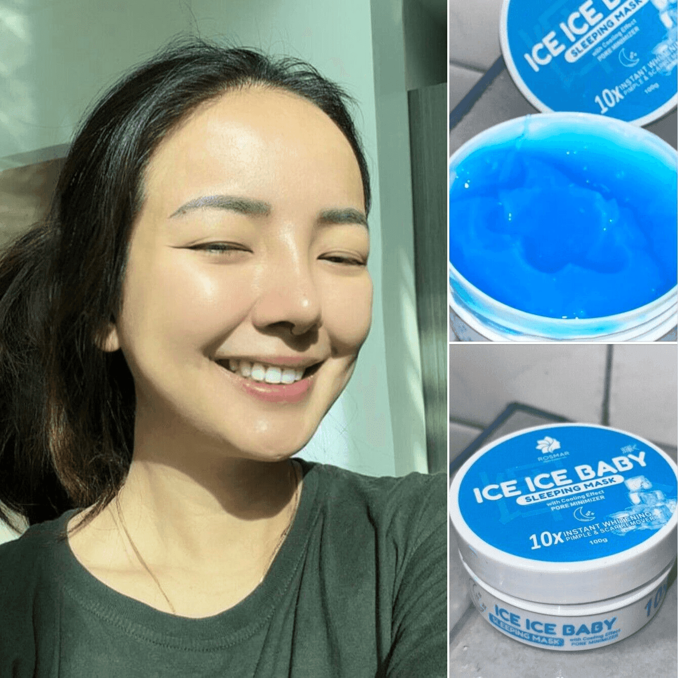 Rosmar Ice Baby Sleeping Mask + Charcoal Peel Off Mask - 100g (1+1) Offer - Pinoyhyper