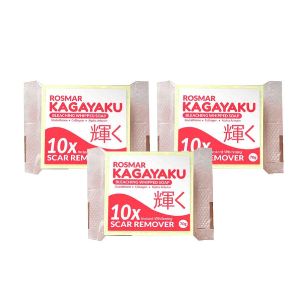 Rosmar Kagayaku Bleaching Soap 10x Instant Whitening - 3Pcs × 70g (Offer) - Pinoyhyper