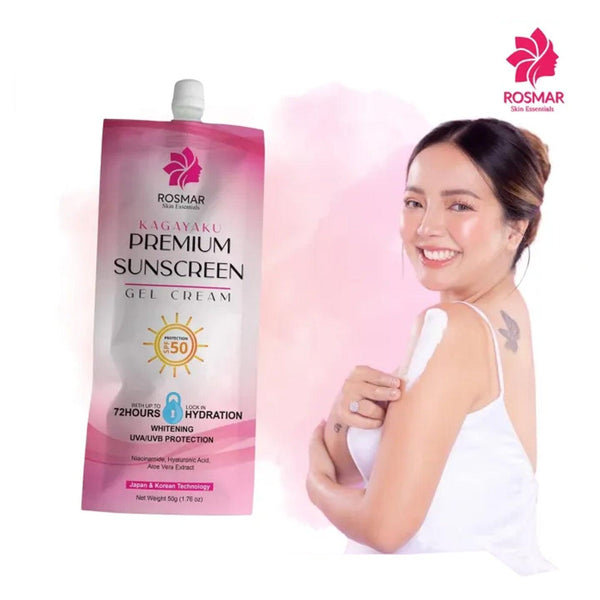 Rosmar Kagayaku Premium Sunscreen Gel Cream SPF50 - 50g - Pinoyhyper