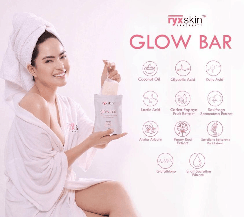 ryxskin Glow Bar Soap with Snail extract - 135g (1+1) Offer - Pinoyhyper