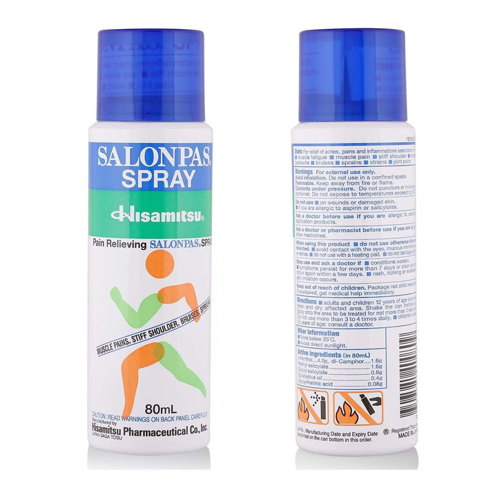 Salonpas Spray For Pain Relief - 80ml - Pinoyhyper