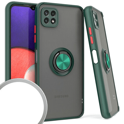 Samsung A22 Fashion Smoke Case With Ring Stand - Pinoyhyper