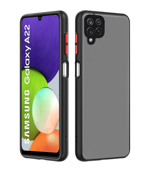 Samsung A22 Fashion Smoke Case With Ring Stand - Pinoyhyper