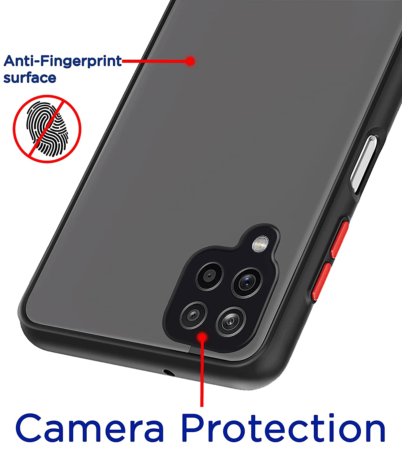 Samsung A22 Fashion Smoke Case With Ring Stand - Pinoyhyper
