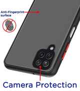 Samsung A22 Fashion Smoke Case With Ring Stand - Pinoyhyper