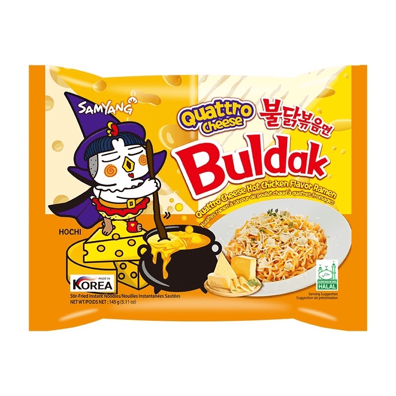 Samyang Buldak Quattro Cheese Ramen Noodle - 145g - Pinoyhyper