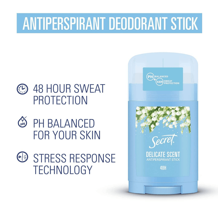 Secret Delicate Women Deodorant Stick & Anti-Perspirant - 40ml - Pinoyhyper