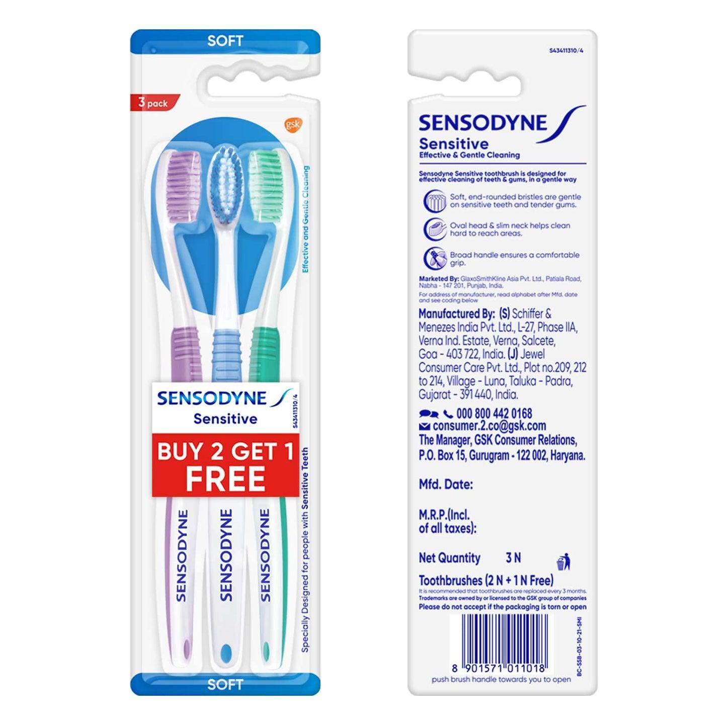 Brosse à dents Sensodyne douce pour dents sensibles