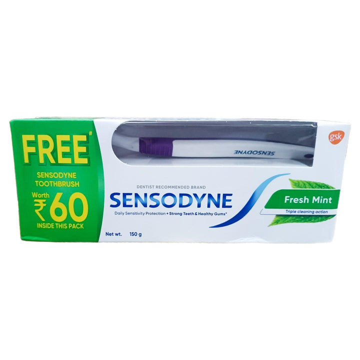 Sensodyne Toothpaste Fresh Mint (150g) + Toothbrush - Pinoyhyper