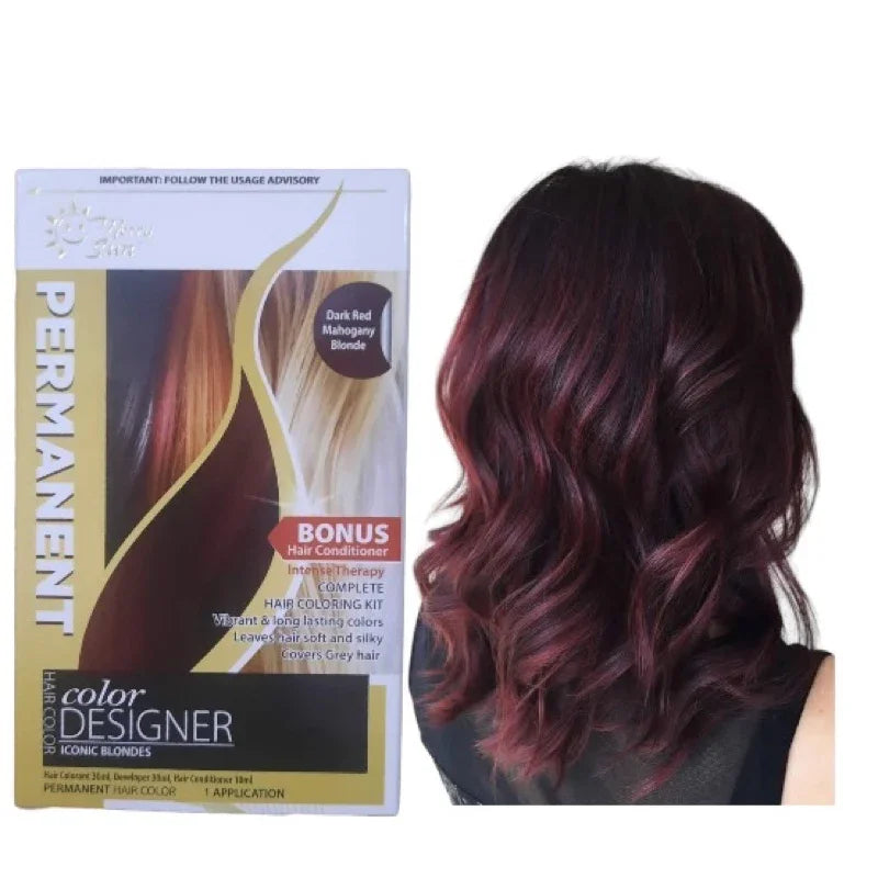 MerrySun Permanent Hair Color - Dark Red Mahogany Blonde (Small Pack)
