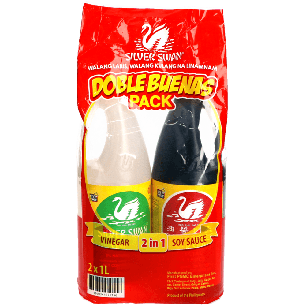 Silver Swan Value Pack Soy Sauce + Vinegar - 2 x 1 L - Pinoyhyper
