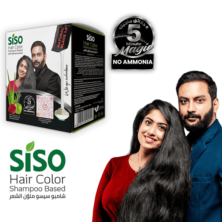 SISO 5 Minute Magic Hair Color 20g Pack of 10 Natural Black 1.0 - Pinoyhyper