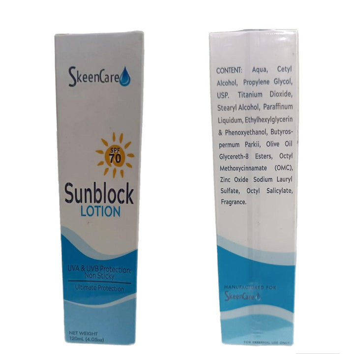 Skeen Care Sunblock Lotion SPF 70 - 120ml - Pinoyhyper