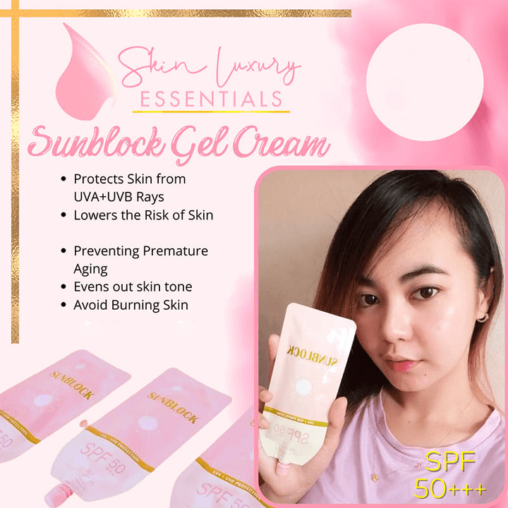 Skin Luxury Essentials Sunblock Gel Cream Spf 50+++ - 50g - Pinoyhyper