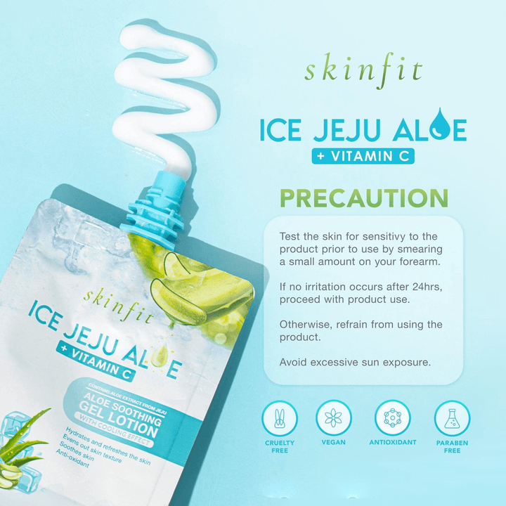 Skinfit Ice Jeju Aloe + Vitamin C Gel Lotion - 120g - Pinoyhyper