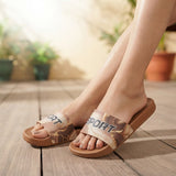 Ladies Sport Text Printed Trendy Slipper & Sandals E-606
