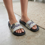 Ladies Sport Text Printed Trendy Slipper & Sandals E-606
