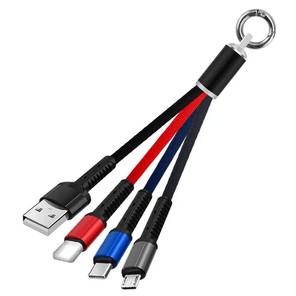 Smart 3 In 1 USB Multi Charger Cable With Keyring JKX - K06 - Pinoyhyper