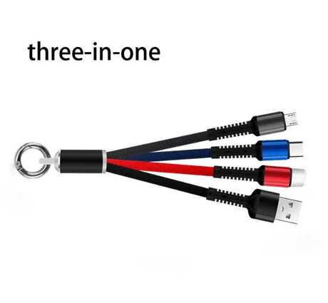Smart 3 In 1 USB Multi Charger Cable With Keyring JKX - K06 - Pinoyhyper