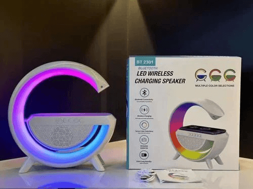 Smart Bluetooth Speaker With Wireless Charging & LED Light - BT2301 - Pinoyhyper