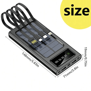 Smart Solar Portable Fast Charging Power Bank 20000mAh - Pinoyhyper