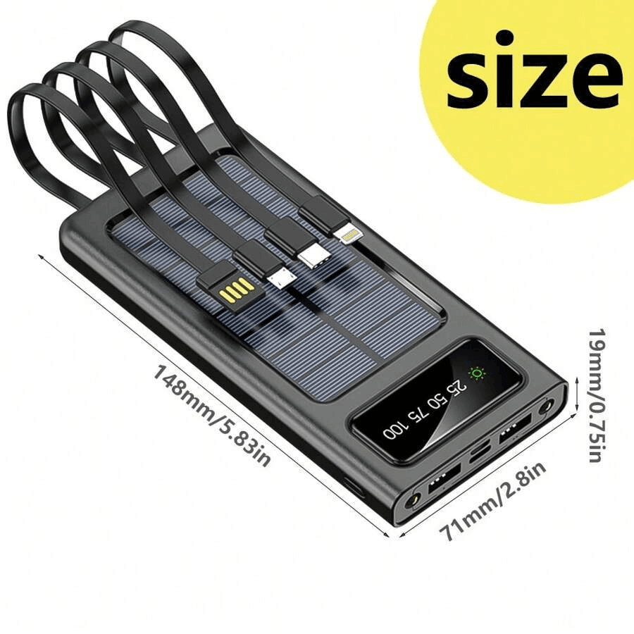 Smart Solar Portable Fast Charging Power Bank 20000mAh - Pinoyhyper