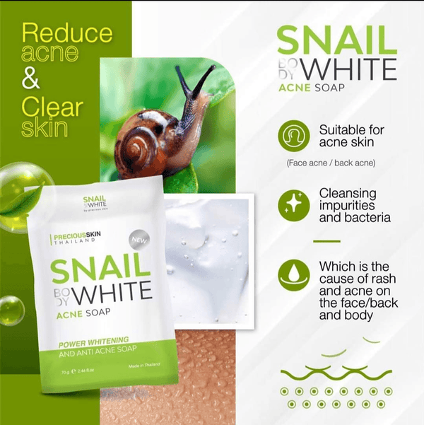 Snail White Acne Soap - 70g - Pinoyhyper