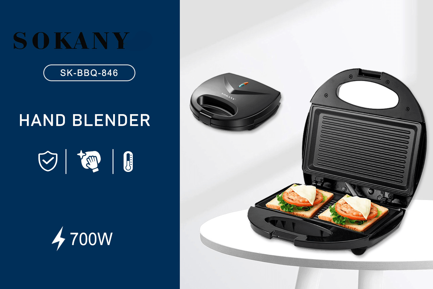 Sokany Sandwich Maker SK-BBQ-846 - Pinoyhyper