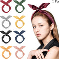 Solid Color Wire Twist Bow Rabbit Headband - 1 Pcs (KT-160-1023) - Pinoyhyper
