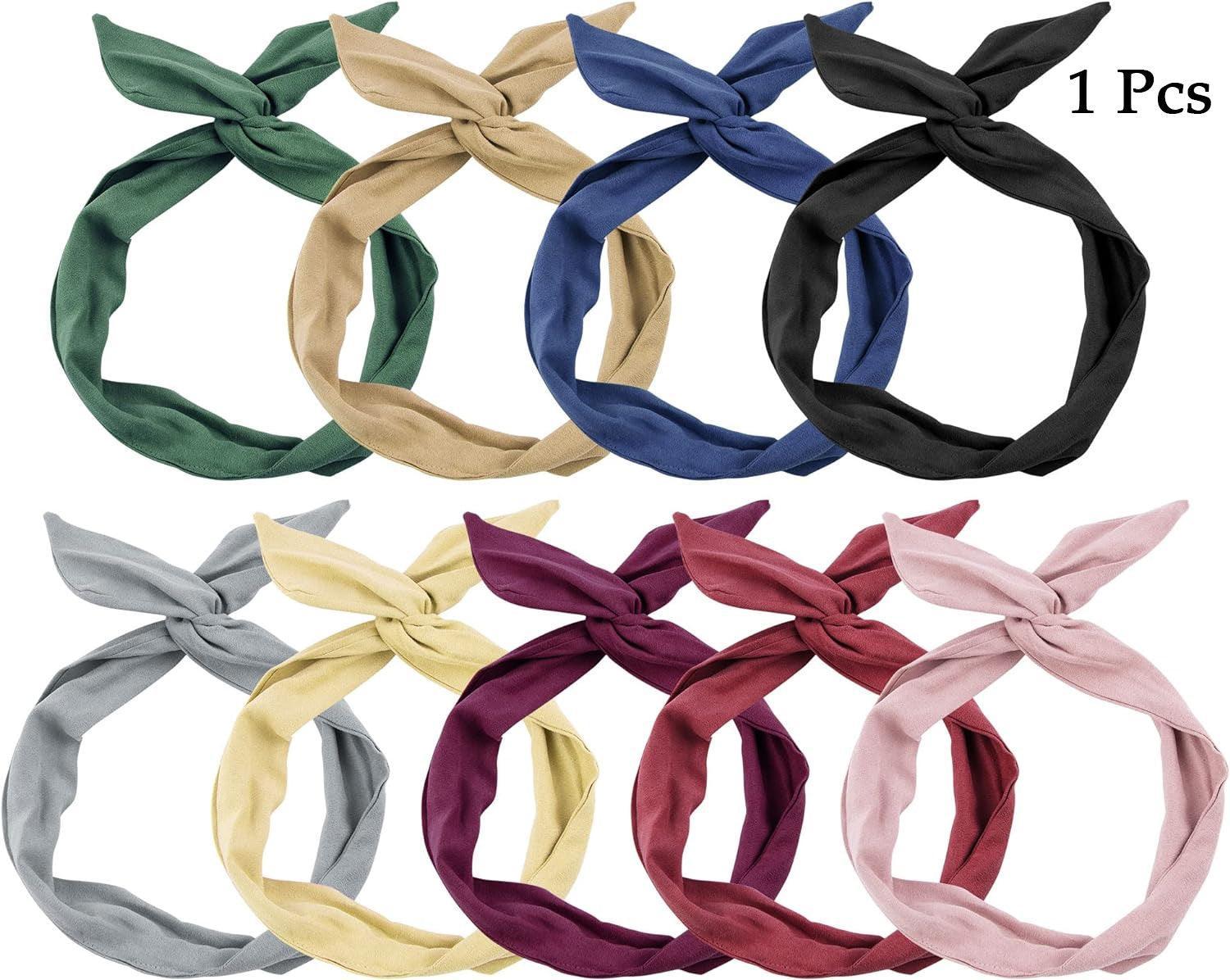 Solid Color Wire Twist Bow Rabbit Headband - 1 Pcs (KT-160-1023) - Pinoyhyper