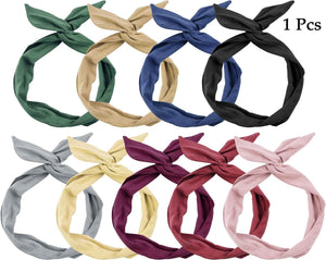 Solid Color Wire Twist Bow Rabbit Headband - 1 Pcs (KT-160-1023) - Pinoyhyper