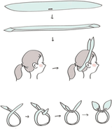Solid Color Wire Twist Bow Rabbit Headband - 1 Pcs (KT-160-1023) - Pinoyhyper