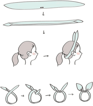 Solid Color Wire Twist Bow Rabbit Headband - 1 Pcs (KT-160-1023) - Pinoyhyper