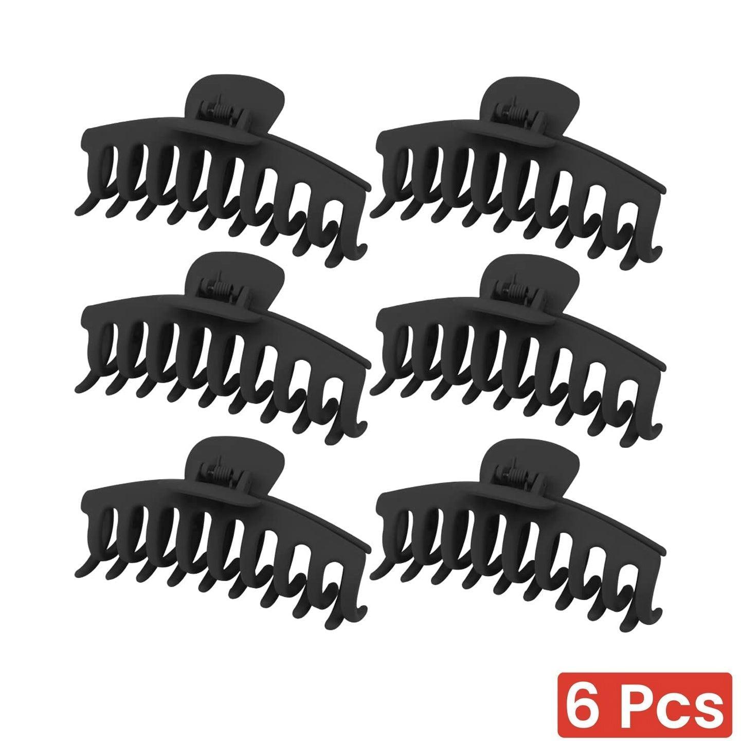 Solid Hair Claw Clips For Thick Hair (Big) - 6 Pcs (KT-127-523) - Pinoyhyper