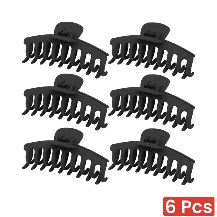 Solid Hair Claw Clips For Thick Hair (Big) - 6 Pcs (KT-127-523) - Pinoyhyper